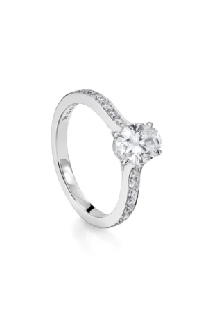 Harmony Oval Cut Platinum Diamond Engagement Ring
