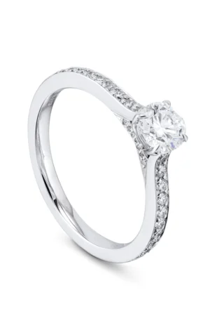 Harmony Round Brilliant Platinum Diamond Ring