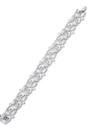 Lotus Platinum Diamond Bracelet
