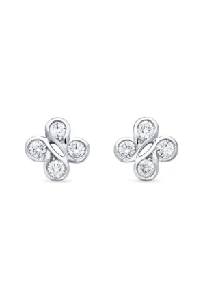 Be Boodles White Gold Stud Earrings