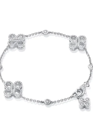 Be Boodles Multi Charm White Gold Bracelet