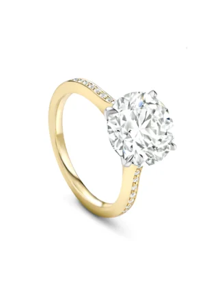 Harmony Round Yellow Gold Diamond Engagement Ring