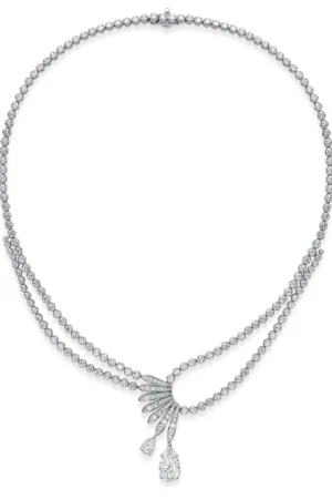 Peace of Mined Platinum Diamond Necklace